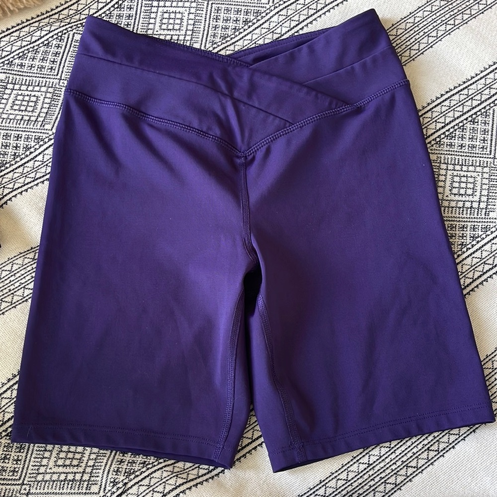 Purple Asymmetrical Shorts